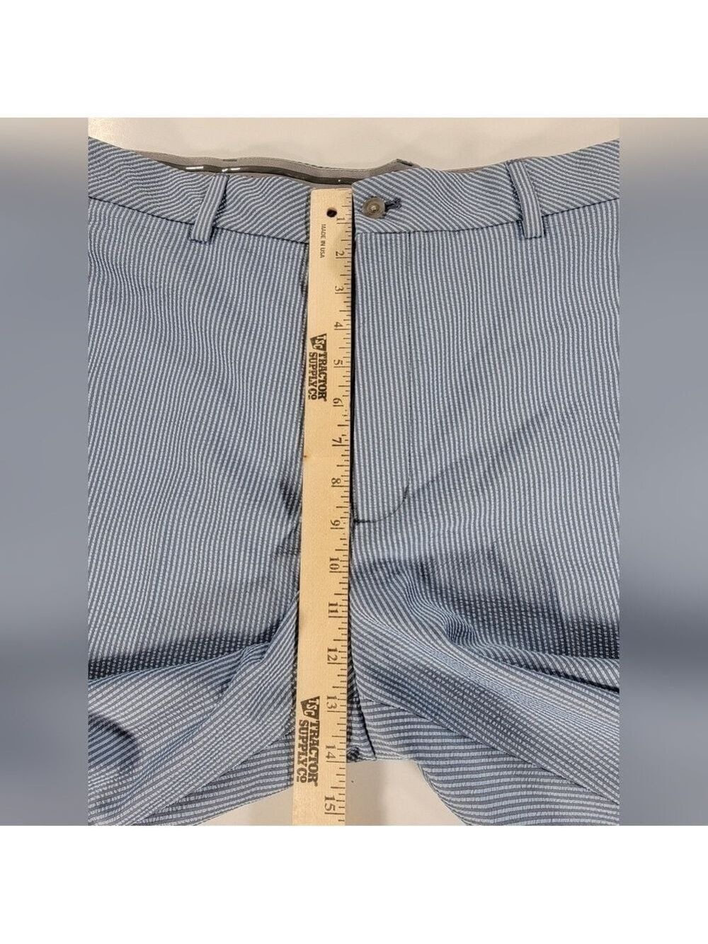 NEW Walter Hagen 11 Majors Golf Shorts Mens 42 Navy Blue Striped Seersucker NWT - Picture 12 of 13